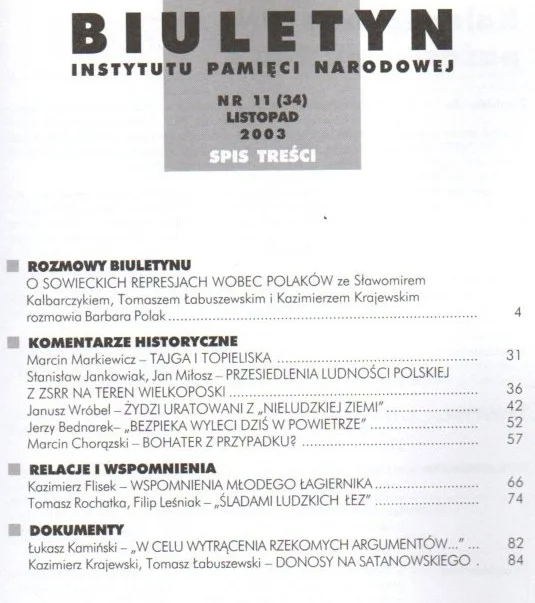 Bestseller Biuletyn Instytutu Pamięci Narodowej nr 11(34)2003