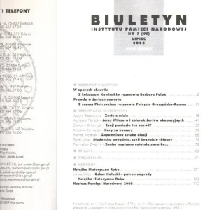 Cena promocyjna Biuletyn Instytutu Pamięci Narodowej nr 7(90)2008