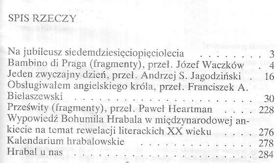 Popularny Literatura na świecie - numer specjalny: Hrabal