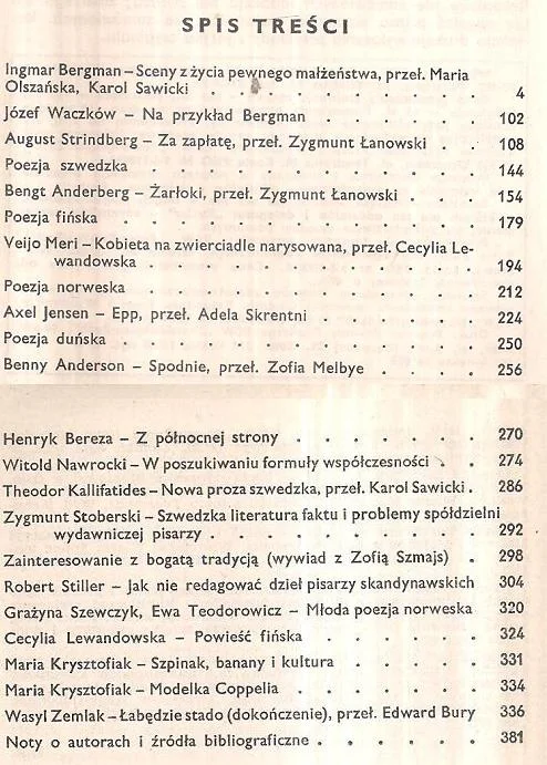 Literatura na świecie nr 6(38)1974: Bergman i inni Ostatnie sztuki