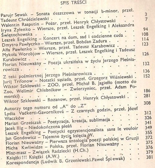 Literatura na świecie nr 8(181) 1986 Nowość