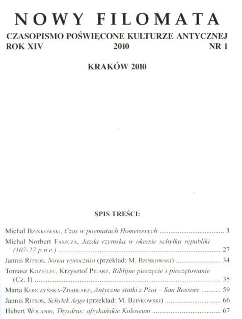 Nowy filomata. Czasopismo poświęcone kulturze antycznej. Nr 1/2010 Najlepsza cena