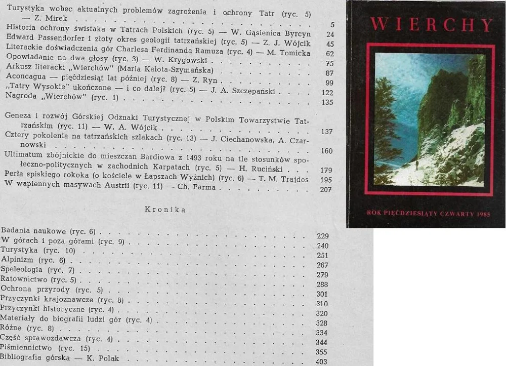 Kup online Wierchy. Rocznik poświęcony górom. Rok pięćdziesiąty czwarty - 1985