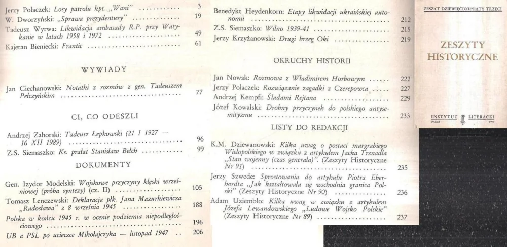 Zeszyty historyczne. Zeszyt dziewięćdziesiąty trzeci (spis na skanie) Rabat