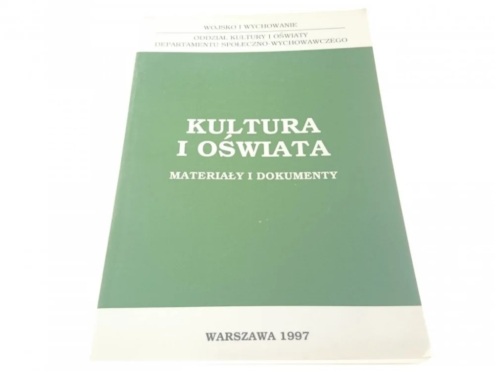 Najlepsza cena KULTURA I OŚWIATA. MATERIAŁY I DOKUMENTY (1997)