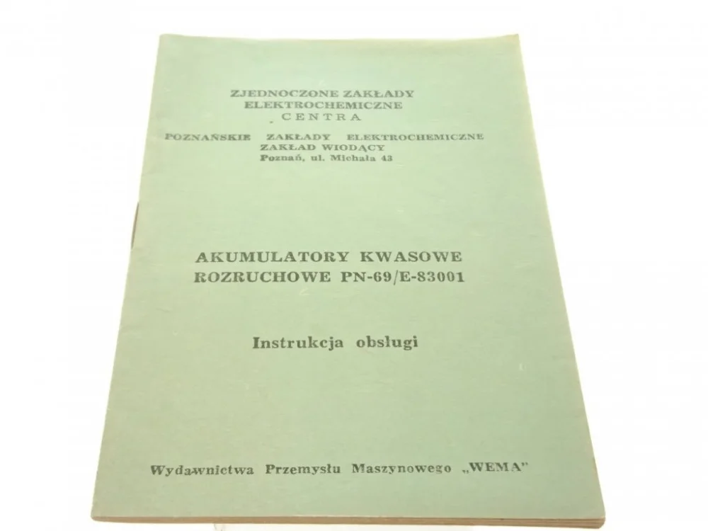 AKUMULATORY KWASOWE ROZRUCHOWE PN-69/E-83001 Szybka wysyłka