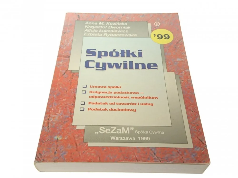 SPÓŁKI CYWILNE '99 - Anna M. Kozińska (1999) Wysoka jakość