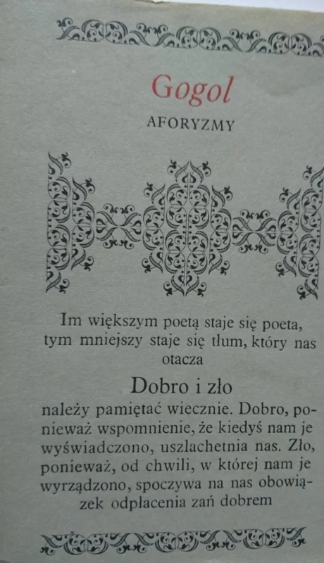 AFORYZMY - Gogol (1980) Oferta limitowana