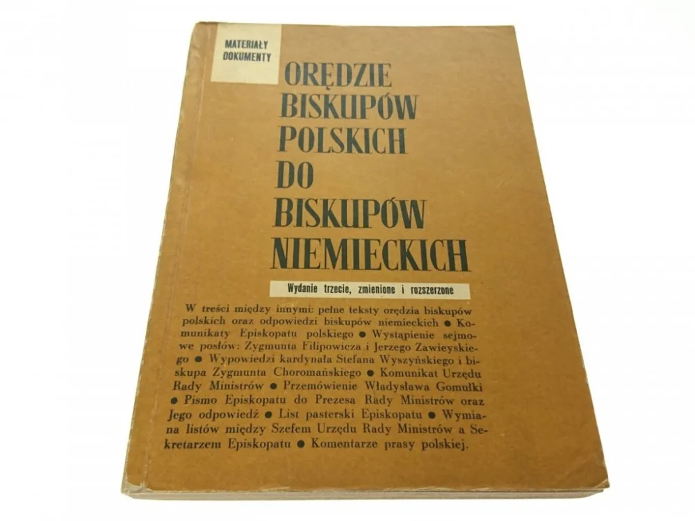 ORĘDZIE BISKUPÓW POLSKICH DO BISKUPÓW NIEMIECKICH Dodaj do koszyka