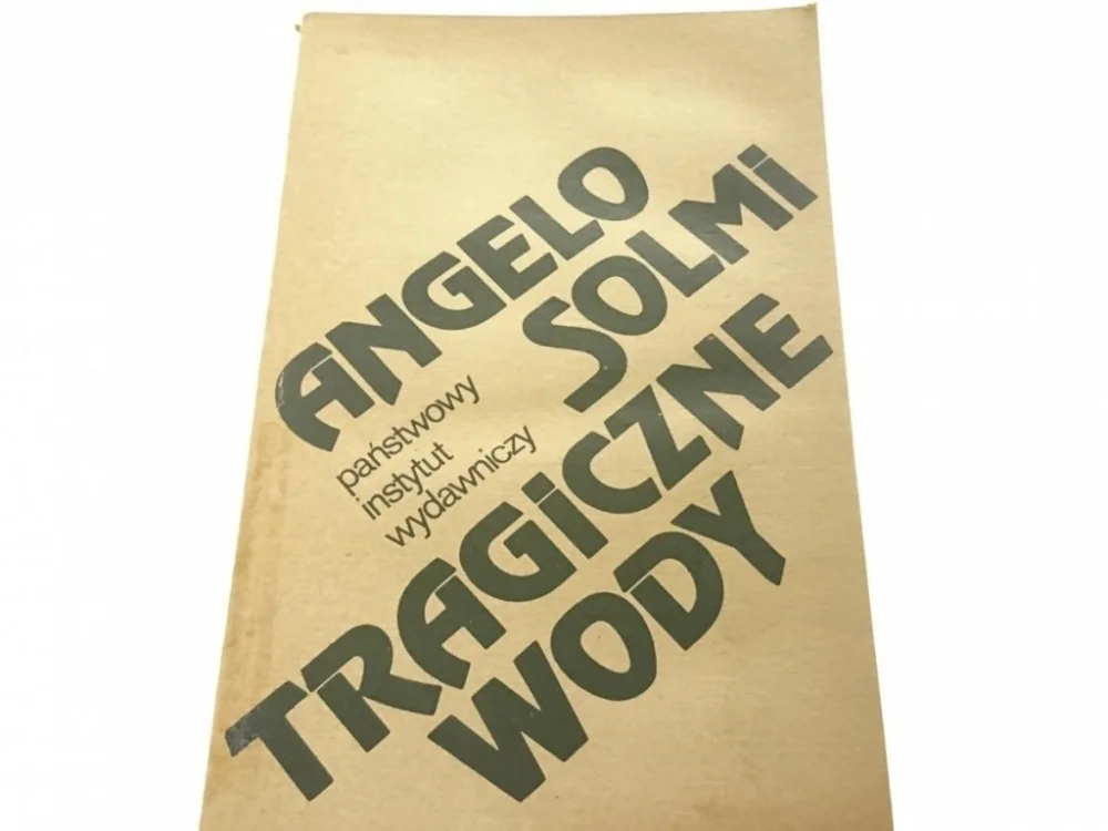 TRAGICZNE WODY - Angelo Solmi (1980) Bezpieczna płatność