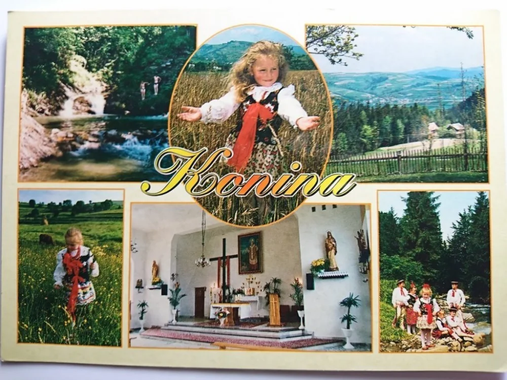 Wysoka jakość GORCE. KONINA (530m) WIEŚ W DOLINIE POTOKU O TEJ