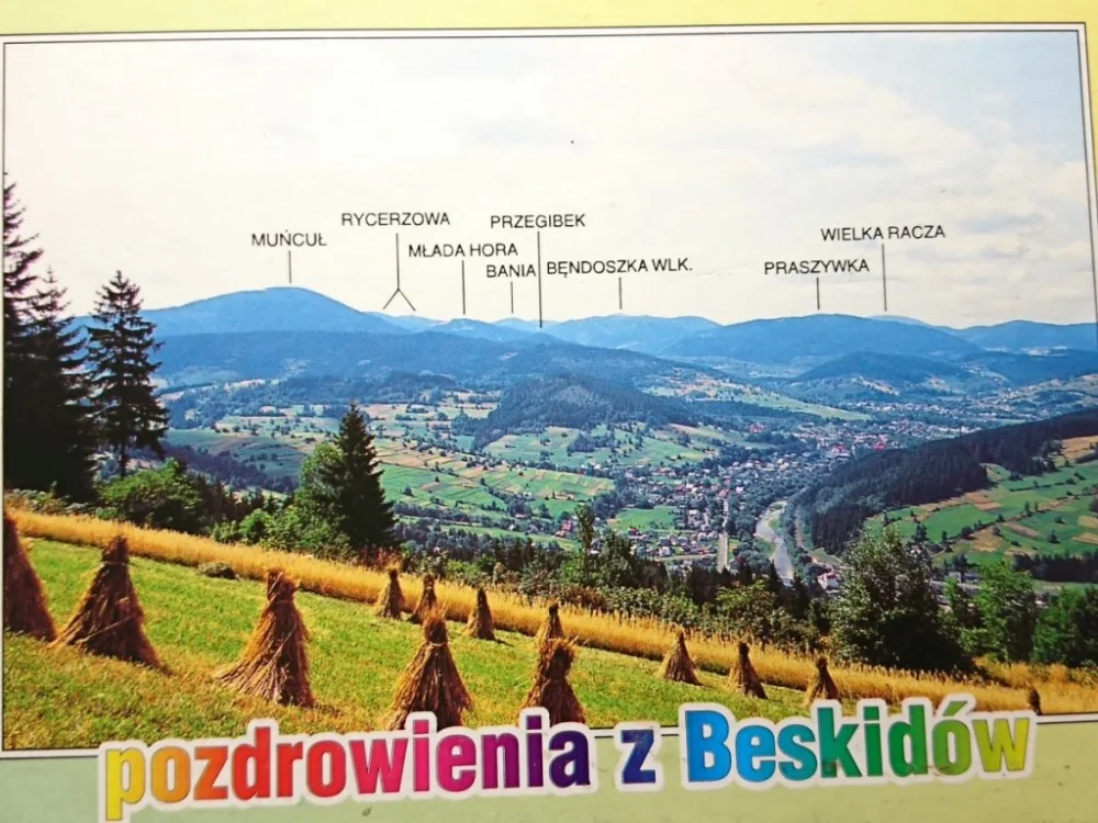 Darmowy zwrot POZDROWIENIA Z BESKIDÓW. PANORAMA..FOT SKWIERAWSKI