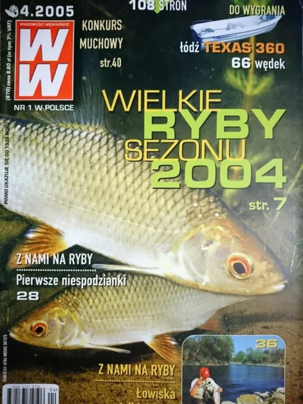 Niska cena WIADOMOŚCI WĘDKARSKIE 4-2005