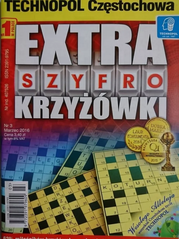 Bestseller EXTRA SZYFRO KRZYŻÓWKI 3-2016