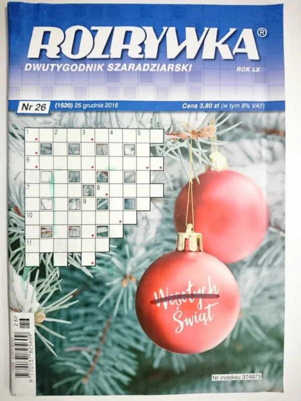 Ograniczona ilość ROZRYWKA DWUTYGODNIK SZARDZISTY Nr. 26 (1520) 25-12-2016