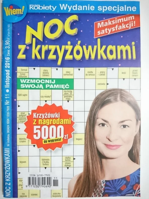 Nowość NOC Z KRZYŻÓWKAMI Nr. 11-2016