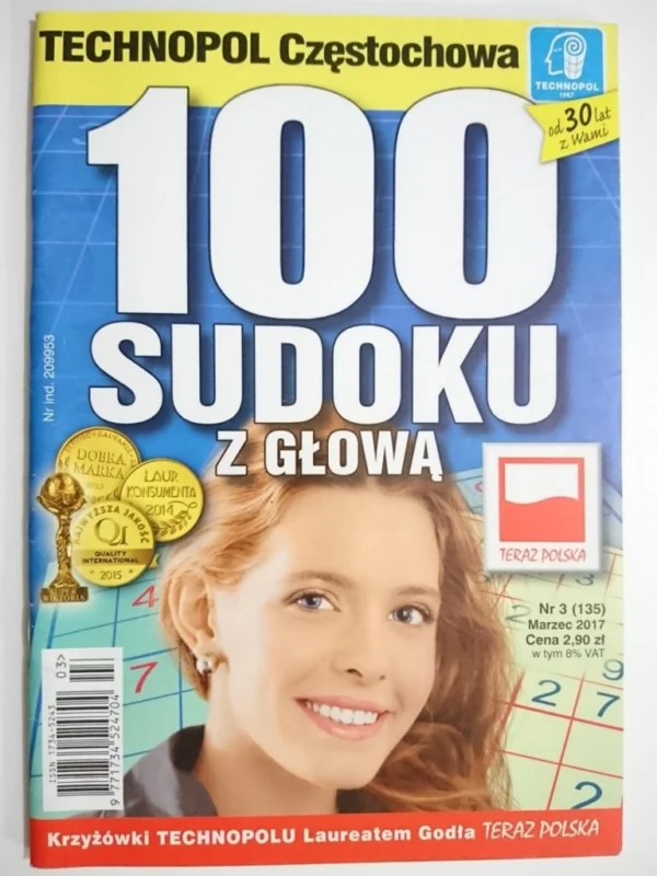 Łatwy zwrot 100 SUDOKU Z GŁOWĄ 3-2017