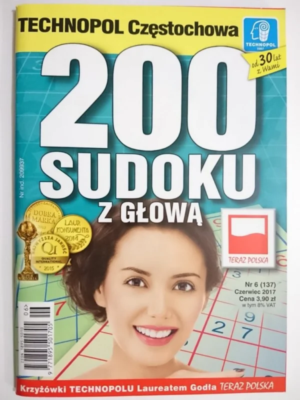 200 SUDOKU Z GŁOWĄ 6-2017 Premium