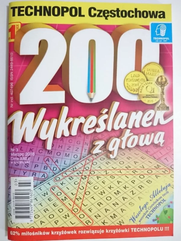 200 WYKREŚLANEK Z GŁOWĄ 3-2016 Najlepsza cena