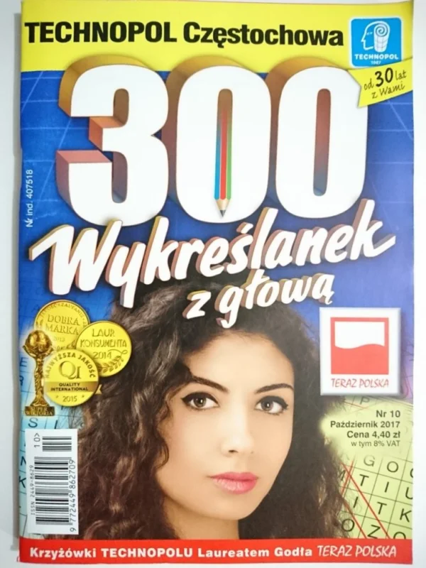 300 WYKREŚLANEK Z GŁOWĄ 10-2017 Tylko do końca tygodnia