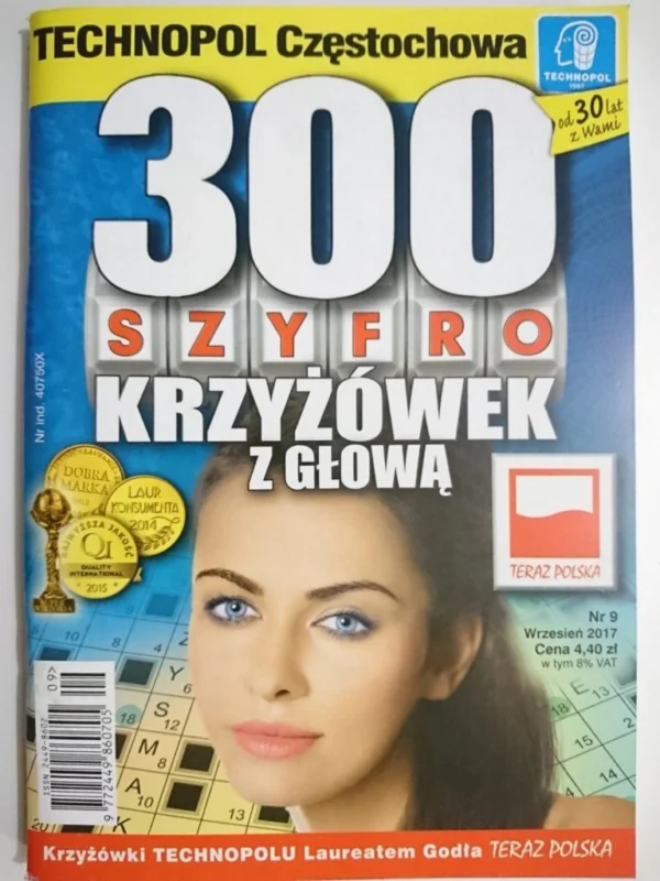 300 SZYFRO KRZYŻÓWEK Z GŁOWĄ 9-2017 Zniżka