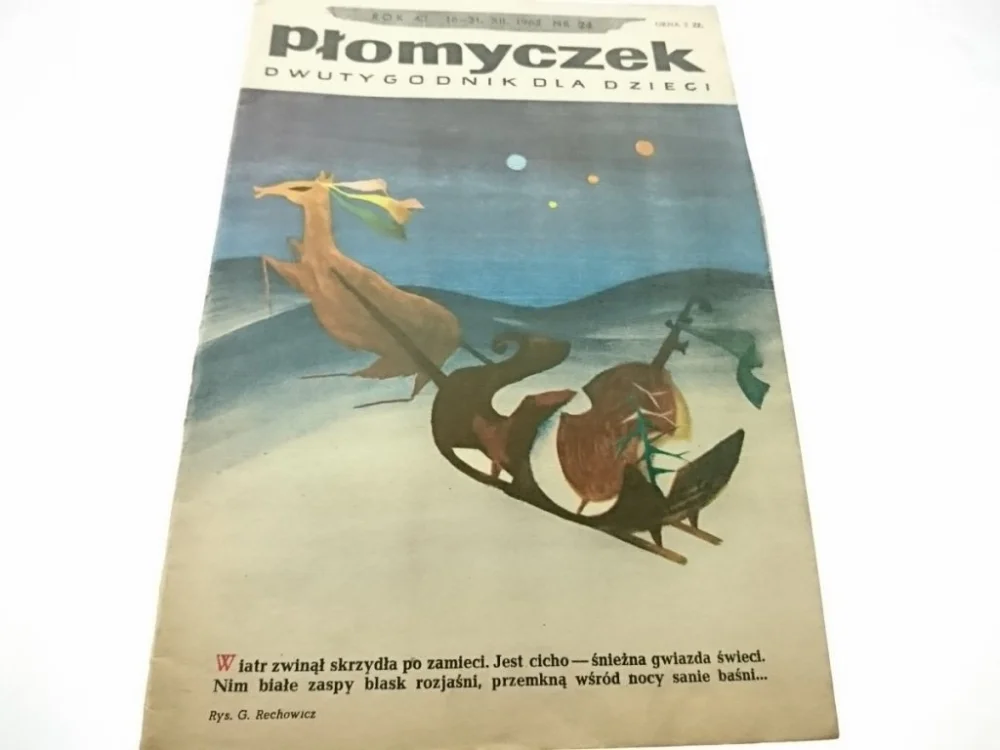 PŁOMYCZEK DWUTYGODNIK DLA DZIECI ROK 42 16-31. XII 1963 NR 24 Promocja