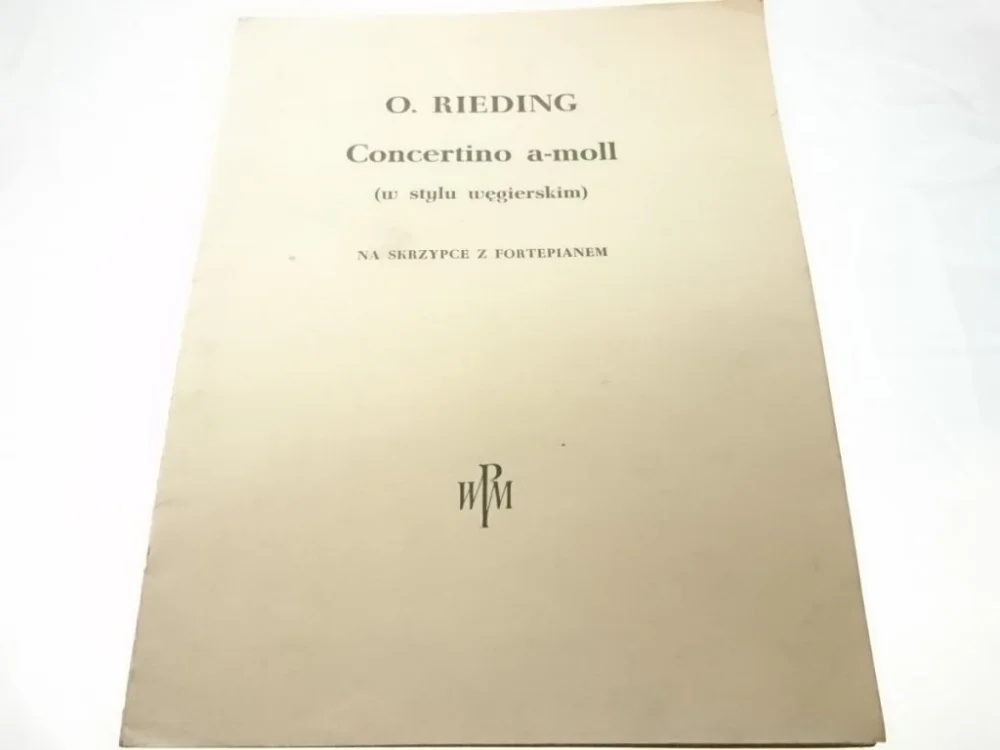Ostatnia szansa CONCERTINO A-MOLL W STYLU WĘGIERSKIM - O. RIEDING