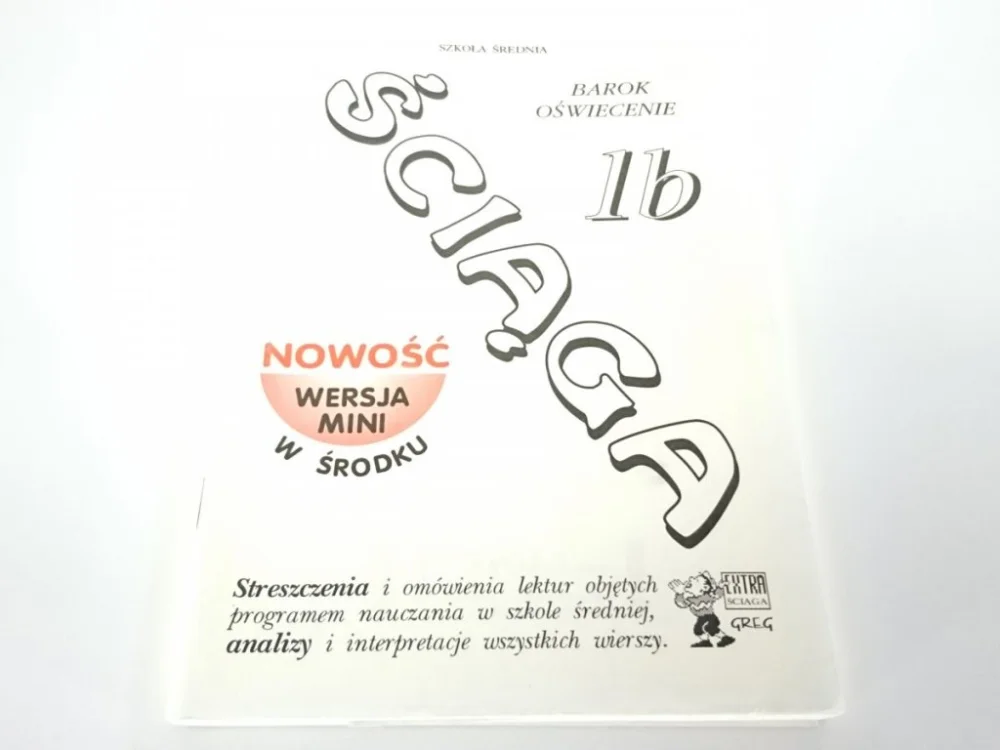 ŚCIĄGA 1b BAROK OŚWICENIE - Dariusz Pietrzyk 1996 Cena promocyjna