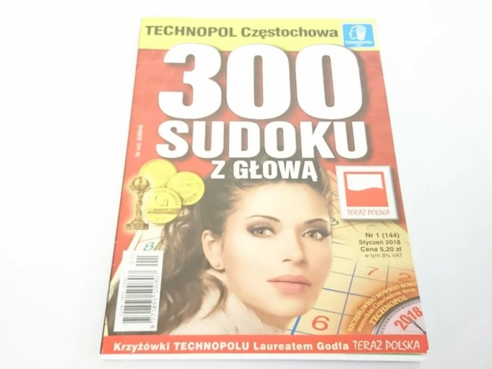 Zamów dziś 300 SUDOKU Z GŁOWĄ NR 1 (144) STYCZEŃ 2018