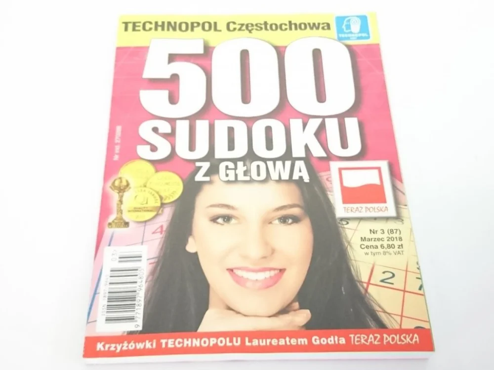 Niska cena 500 SUDOKU Z GŁOWĄ NR 3 (87) MARZEC 2018