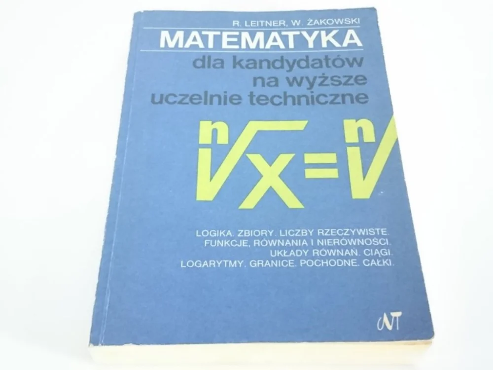 Nowy MATEMATYKA DLA KANDYDATÓW NA WYŻSZE UCZELNIE TECHN