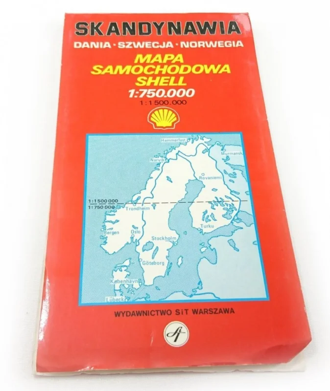 SKANDYNAWIA. DANIA SZWECJA NORWEGIA MAPA SAMOCHODO Hit sprzedaży