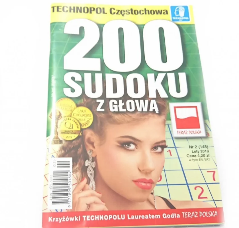200 SUDOKU Z GŁOWĄ NR 2 (145) LUTY 2018 Premium