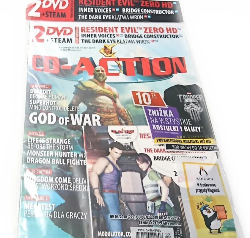 Ograniczona ilość CD-ACTION NR 03/2018 (279) + PŁYTA DVD