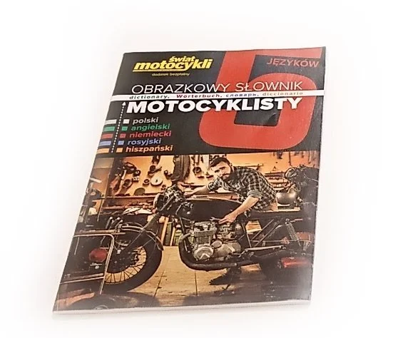 OBRAZKOWY SŁOWNIK MOTOCYKLISTY: POLSKI ANGIELSKI NIEMIECKI ROSYJSKI HISZPAŃSKI Okazja