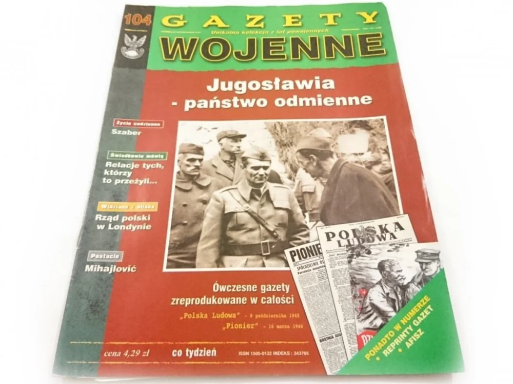Popularny GAZETY WOJENNE NR 104 JUGOSŁAWIA - PAŃSTWO ODMIENNE