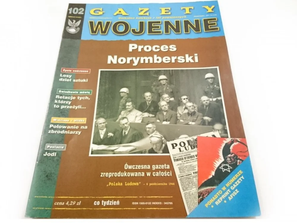 Tylko dziś GAZETY WOJENNE NR 102 PROCES NORYMBERSKI