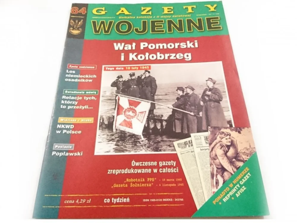 Popularny GAZETY WOJENNE NR 84 WAŁ POMORSKI I KOŁOBRZEG