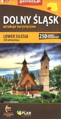MAPA - DOLNY śLSK 250 ATRAKCJI TURYSTYCZNYCH Wyprzedaż