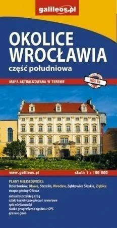 Oferta MAPA - OKOLICE WROCŁAWIA CZ. POŁUDNIOWA 1:100 000