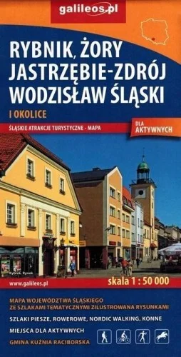 Okazja MAPA - RYBNIK,ŹORY,JASTRZĘBIE-ZDRJ, WODZISŁAW...