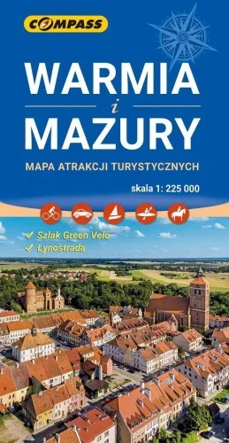 Zniżka MAPA ATRAKCJI TURYSTYCZNYCH - WARMIA I MAZURY
