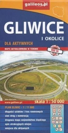 MAPA DLA AKTYWNYCH - GLIWICE I OKOLICE 1:50 000 Szybka dostawa