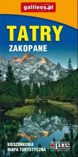MAPA KIESZONKOWA TATRY, ZAKOPANE LAMINOWANA Najlepsza cena