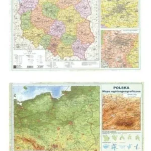MAPA POLSKI A2 DWUSTRONNA LAMINOWANA ART-MAP Ostatnia szansa