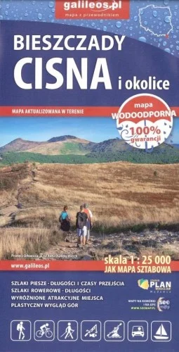Dostępne od ręki MAPA TUR. - BIESZCZADY, CISNA I... 1:25 000 SYN.