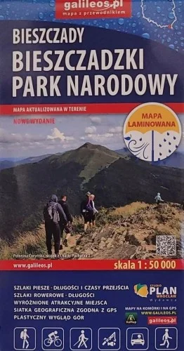 Promocja MAPA TUR. - BIESZCZADZKI PARK NARODOWY LAMINOWANA