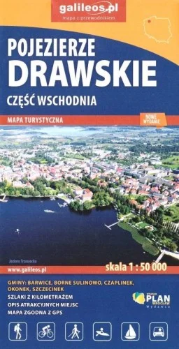 MAPA TURYST. - POJEZIERZE DRAWSKIE CZ.WSCH. W.2022 Super okazja