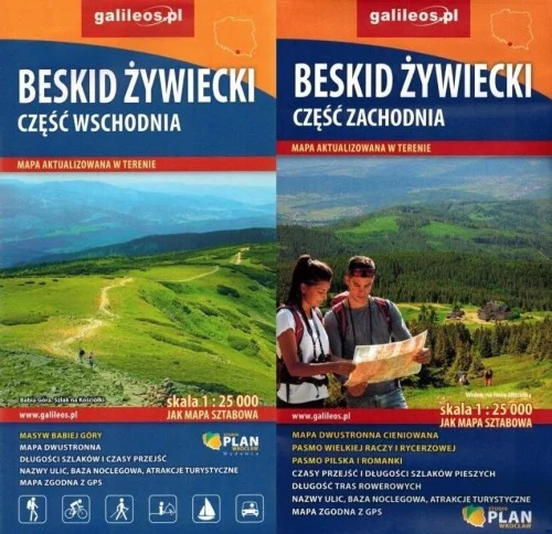 MAPA TURYSTYCZNA - BESKID ŹYWIECKI 1:25 000 Wyprzedaż