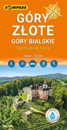 Rabat MAPA TURYSTYCZNA - GRY ZŁOTE LAMINOWANA